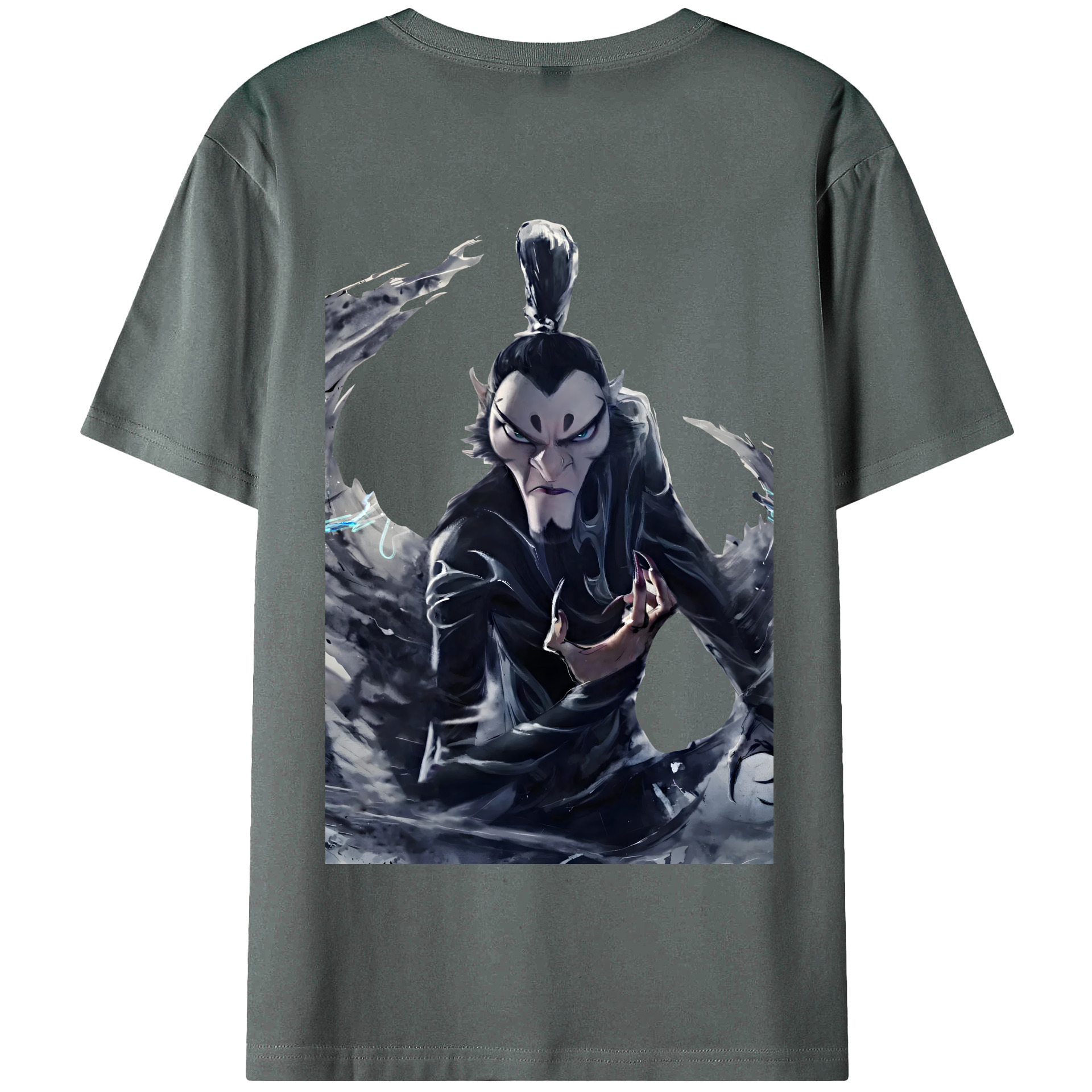 （画像用） Ne Zha 2 ナタ 魔童の大暴れ 綿100％半袖Tシャツ（背面プリント）
